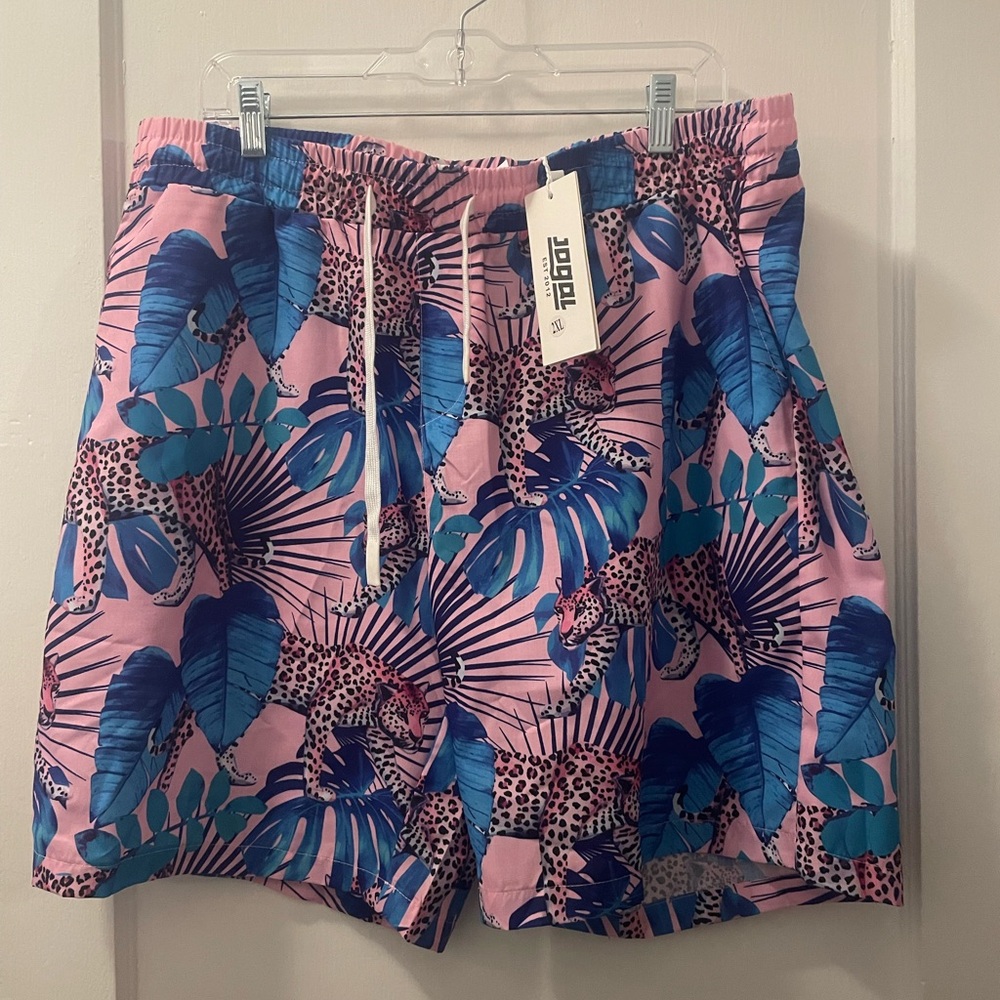 Jogal Cheetah Print Shorts